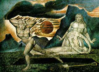 Уильям Блейк. "Адам и Ева у тела Авеля".